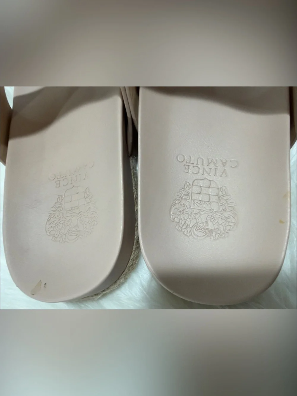 Vince Camuto Blush Espadrille Leather Platform Thong Sandals w/Contoured Bed - 9 - Picture 8 of 16